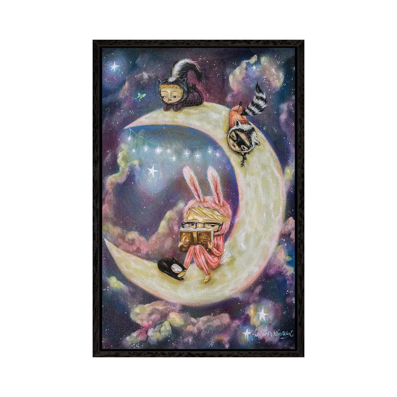 Galaxies Of Imagination by Heather Renaux - Gallery-Wrapped Canvas Giclée on Canvas, Black Floater Framed