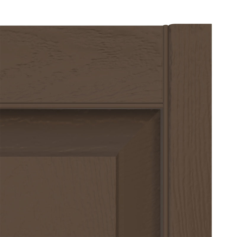 French Roast Vinyl Raised Panel Decorative Shutters, 12" x 59"