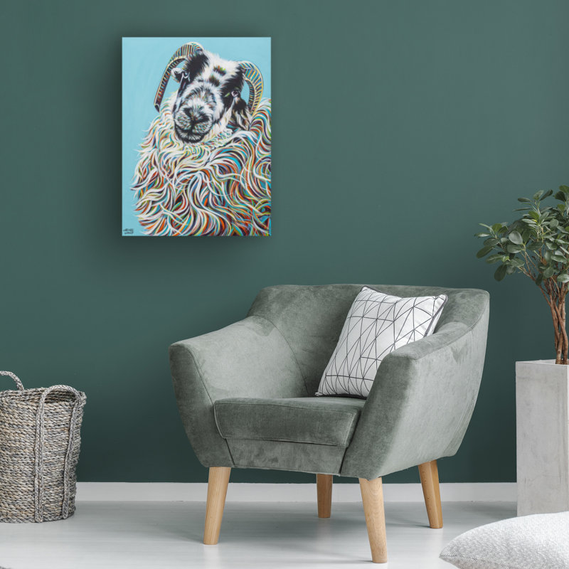 «Dakota Fields», art mural Carolee Vitaletti, bélier coloré WAG37635, H 47 po x l 35 po