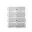4-Tier Foldable Storage Cabinet Shoes Organizer with Doors