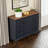 Melesio Retro 3 Door Storage Cabinet  Sideboard Buffet With Plaid Pattern Front