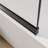 Shower Bathtub Panel Screen Single Fixed Panel, 3/8 Inch Tempered Glass, Easy Clean Glass Tub Screen (35"W X 60"H, Matte Black)