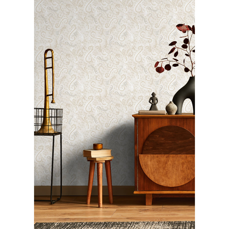 Rouleau de papier peint floral L 33 pi x l 20,5 po Yuki Osada, Sable
