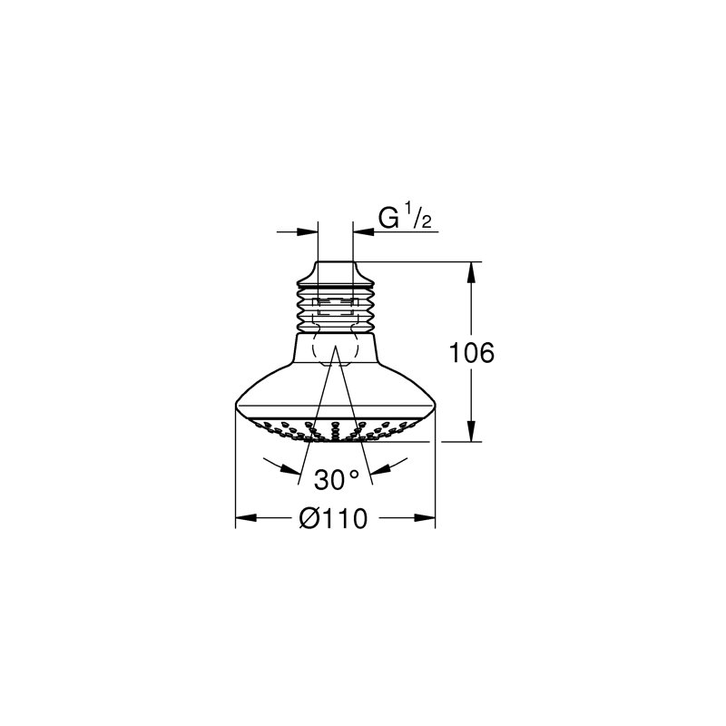 GROHE Euphoria 110 Mono Head shower 1 spray Chrome 27237000