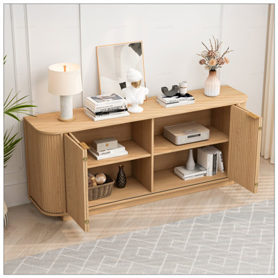 Buffet à double porte avec tablettes réglables, Wavy Storage