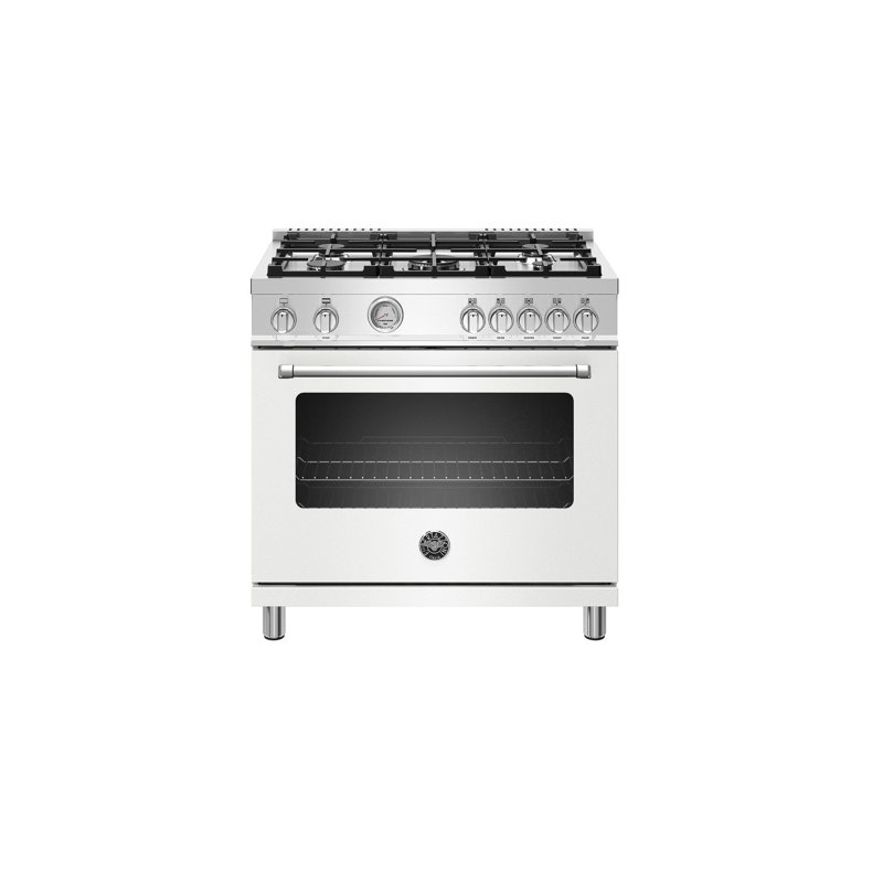 Bertazzoni 36'' W Free Standing Range, Bianco Matt