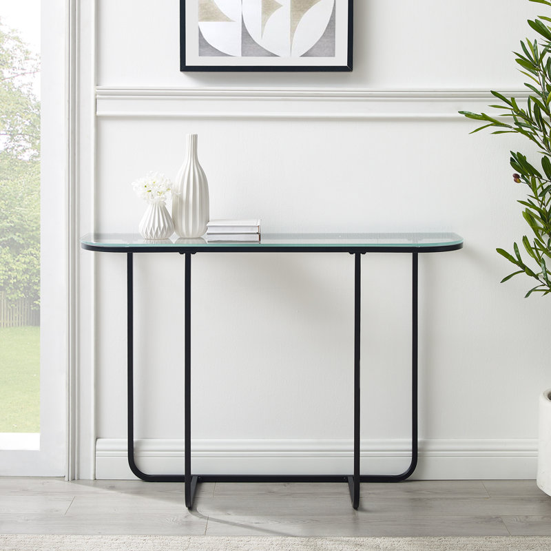 Richins 112cm Glass Console Table