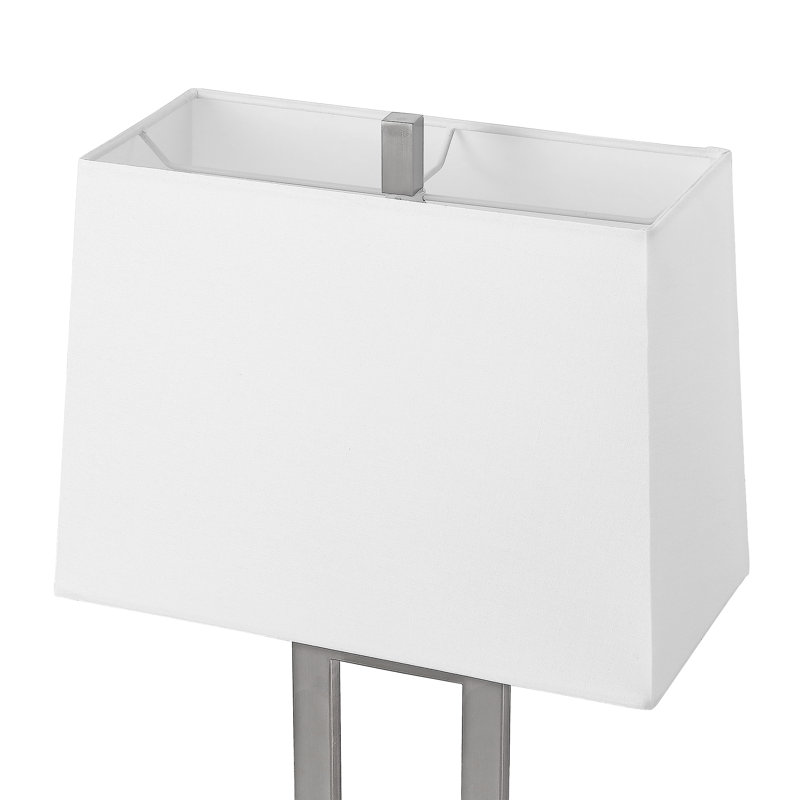 Oatmeal Rectangle Lampshade, 10" H x 14" W x 7" D, White