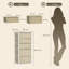 45 cm W Chest of 5 Drawers