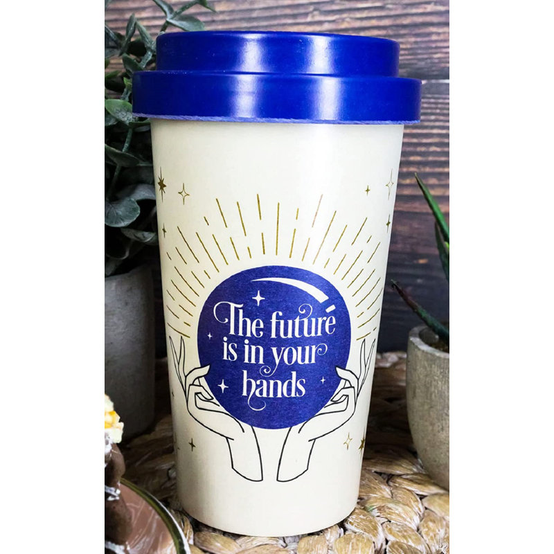 Tasse de voyage en verre de bambou Calliope Wiccan Gothic Macabre Occultic Eco