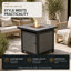 Square Concrete Propane Smokeless Fire Pit Table