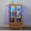 Vitrine lumineuse en verre avec tiroir et tablettes réglables-1661226473