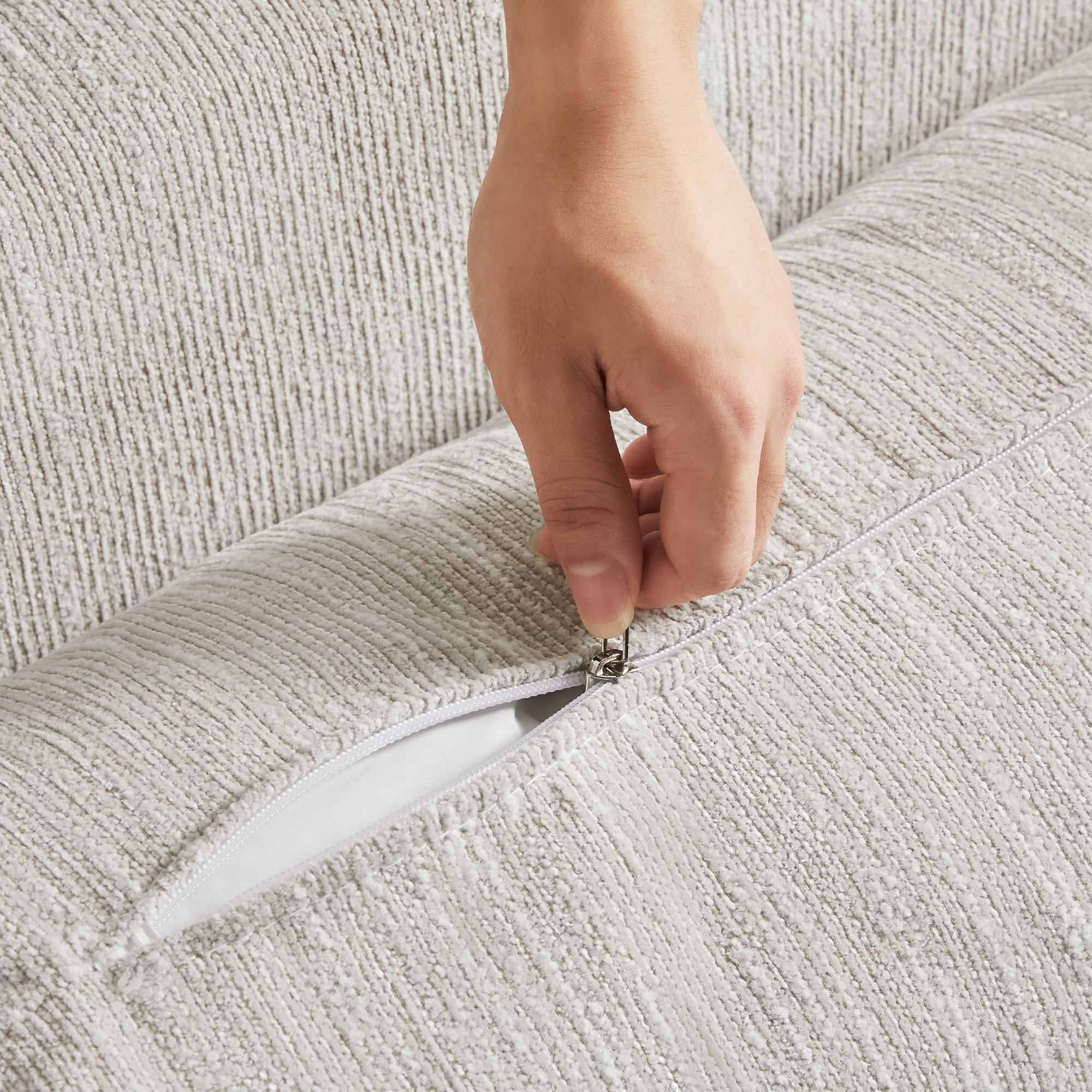 Greylan 107" Modular Reclining Corner Sectional, 35" H x 107" W x 73" D, Light Gray