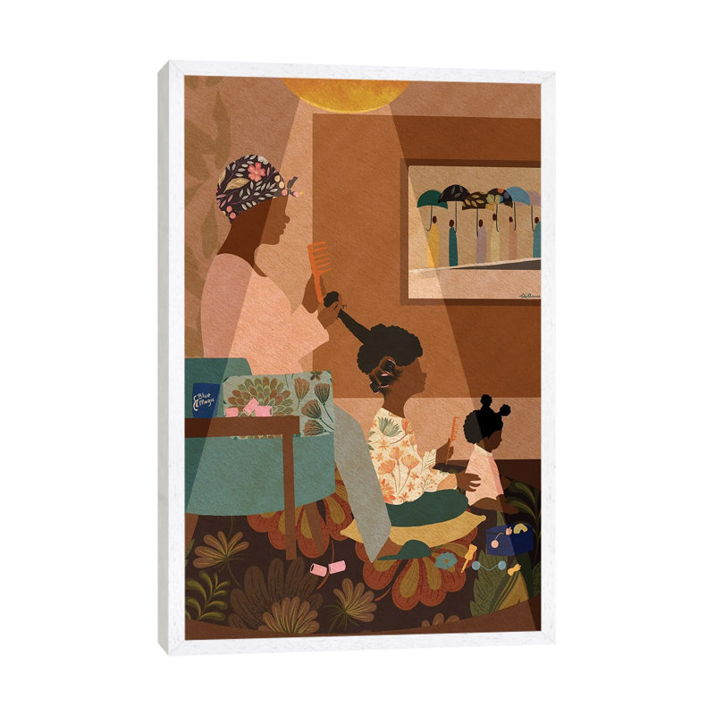 Sit Still by DeeLashee - Print on Canvas, 66.04 cm H x 45.72 cm W, White Framed