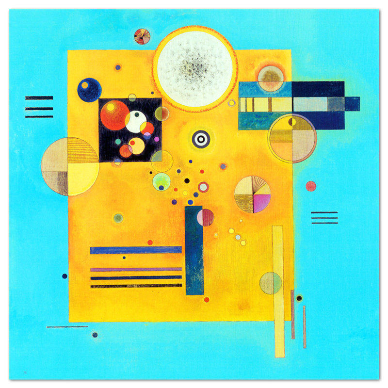 Capriccioso by Wassily Kandinsky - Square Print on Canvas, 100cm H x 100cm W