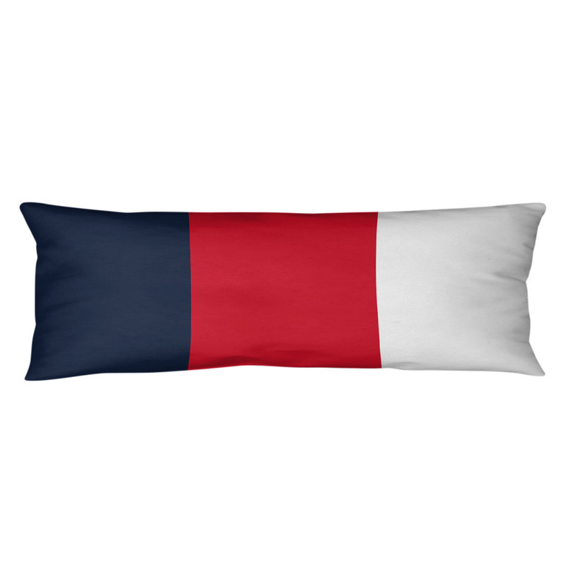 Oreiller de corps en polyester / polyester Arizona Football Stripes, Marine / Rouge, Mississippi Rebellion
