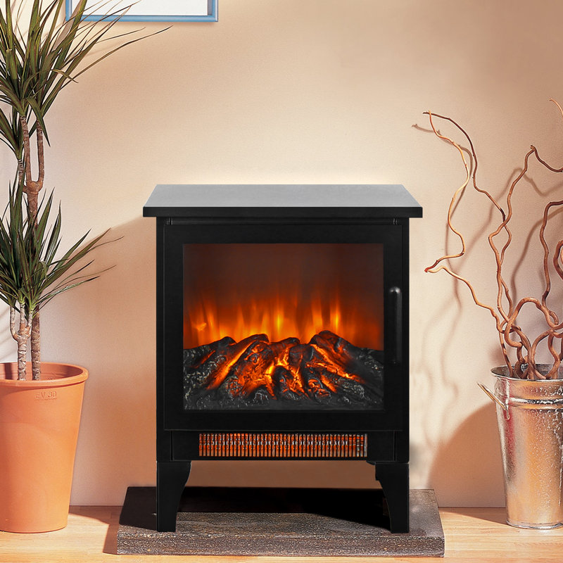 Poêle électrique 18 po Innoflame, poêle autoportant avec flamme réaliste, thermostat réglable, foyer pour petit espace, 1400 W