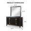 Commode 6 tiroirs avec miroir Diane