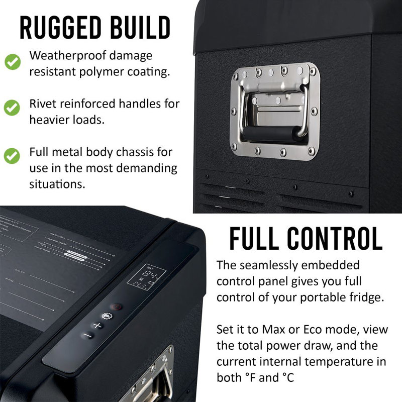 Explorer Bear 40L Black Metal Electric Cooler