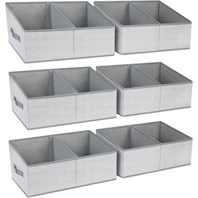 Large Closet Shelf Organizer Bins 6 Packs