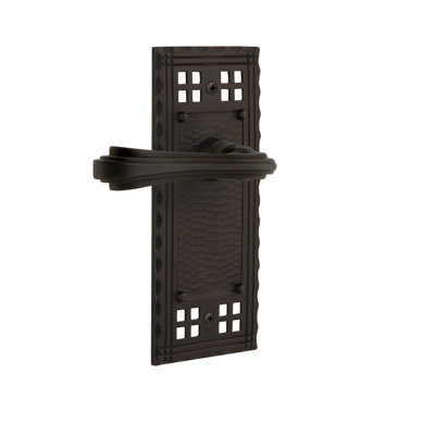 Craftsman Plate Privacy (Bed & Bath) with Fleur Lever