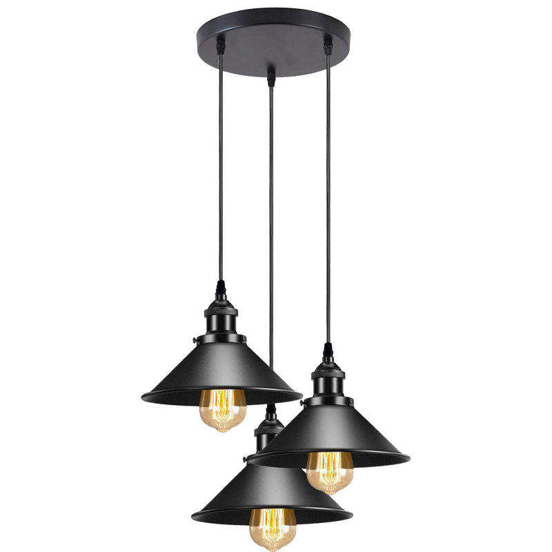 Daytona 3 - Light Black Cluster Pendant