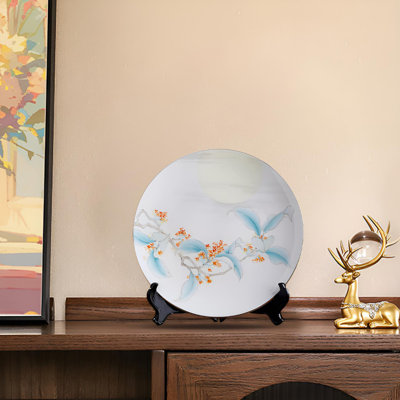 Plat suspendu en céramique artistique - cadeau parfait pour la fête de la mi-automne et la décoration intérieure