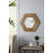 18.5" X 18.5" Hexagon Mirror With Natural Wood Frame-222993177