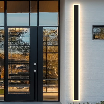 Aluminum Modern Linear IP65 Integrated LED Waterproof Hardwired Outdoor Wall Lights