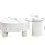 Table basse gigogne ronde en plastique blanc, tables centrales de salon avec tiroir de rangement, conception écoénergétique, matériaux spéciaux de haute qualité, mobilier multifonctionnel, plastique à installation simple