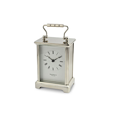 Traditional Analogue Metal Quartz Movement / Crystal Tabletop Clock in