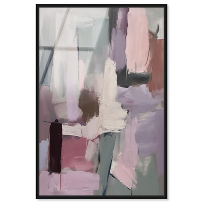 Earth and Ether II Framed High-Gloss Acrylic Glass Wall Art Abstract by Art Remedy, Black Frame, 36 x 54