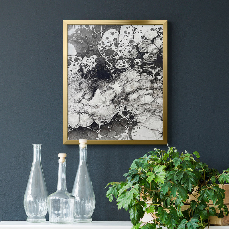 Toile encadrée de qualité supérieure Marble X - prête à être accrochée, Or, H 24 po x l 20 po