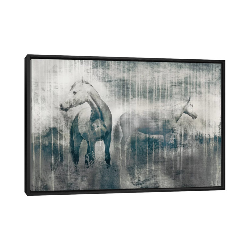 «Gray Serenade» par Edward Selkirk - reproduction d'art sur toile tendue, H 18 po x l 26 po x P 1,5 po, Toile avec cadre noir