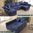 U-shaped Modular Reclining Sectional Sofa with Storage Seats & Adjustable Armrest, Backerest-1632900460