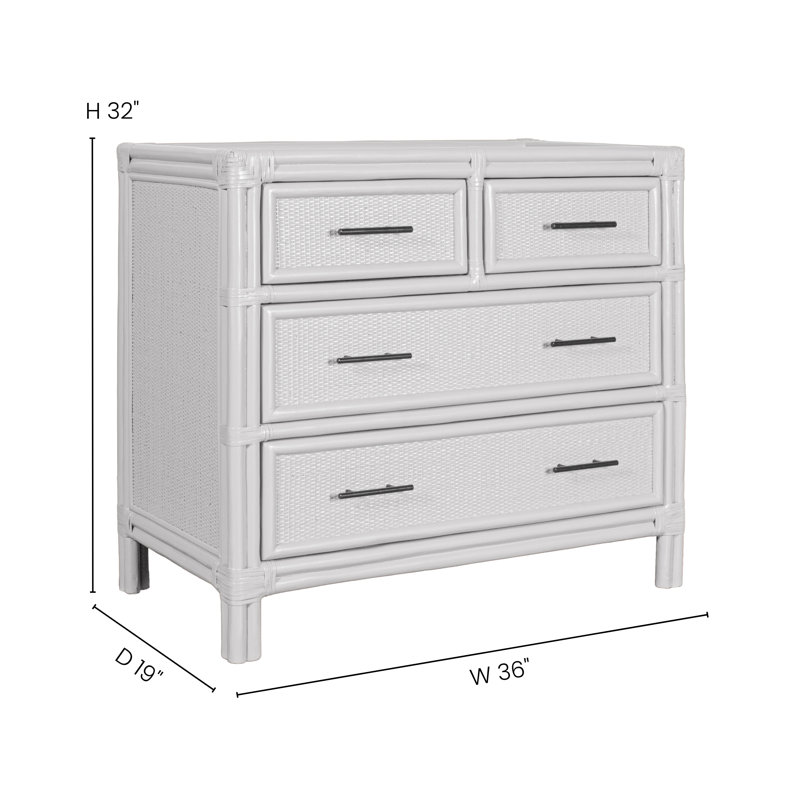 Aruba 4 - Drawer Nightstand, Pool Blue
