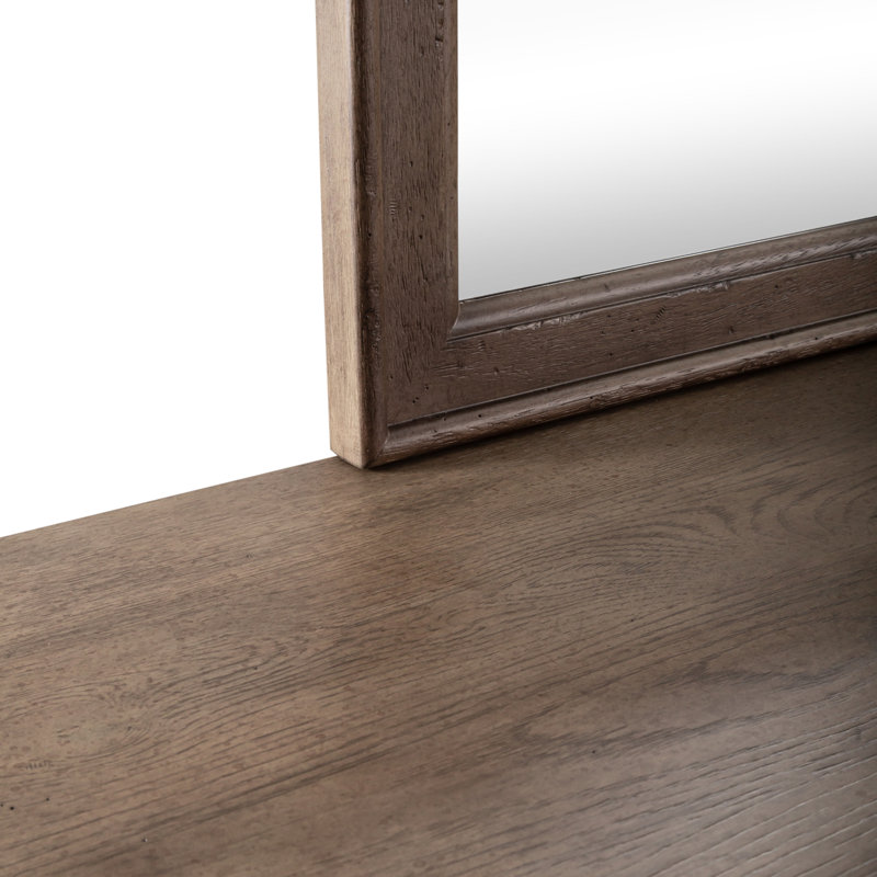 Aisja 9 Drawer Dresser and Mirror Bedroom Set - Brown, Brown