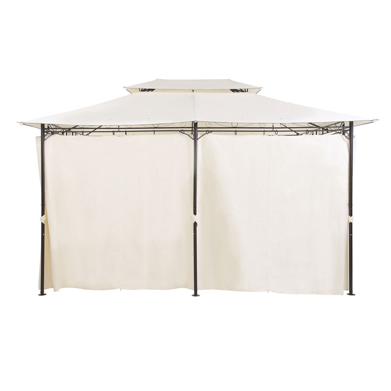 Usonia 4m x 3m Steel Patio Gazebo, Beige