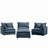 Modular Sectional Sofa, 102" L Shaped Couch Set For Living Room, 3-Seater Comfy Cloud Couches With Movable Ottoman, DIY Combination, Chenille-855310748