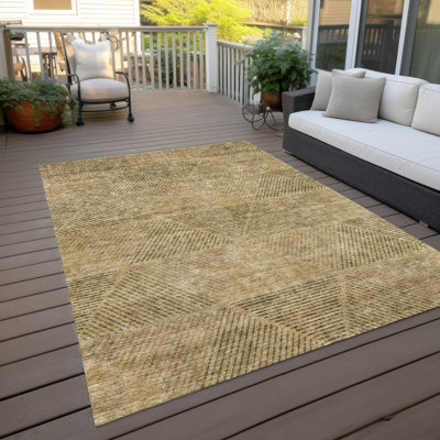 Malchow Washable Geometric Indoor / Outdoor Rug