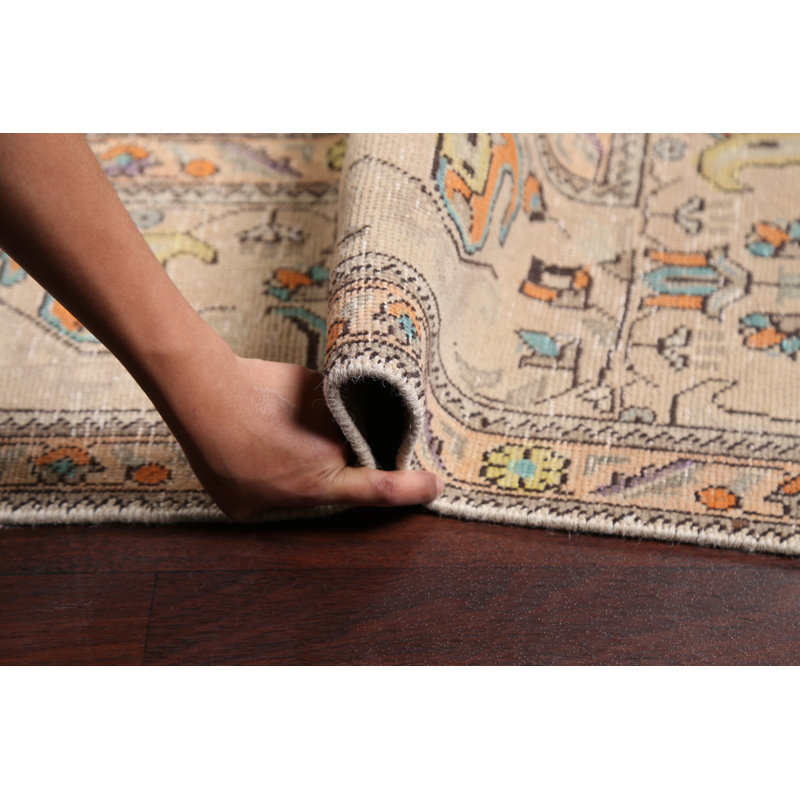Tapis floral motif persan Tabriz noué à la main 10 x 13