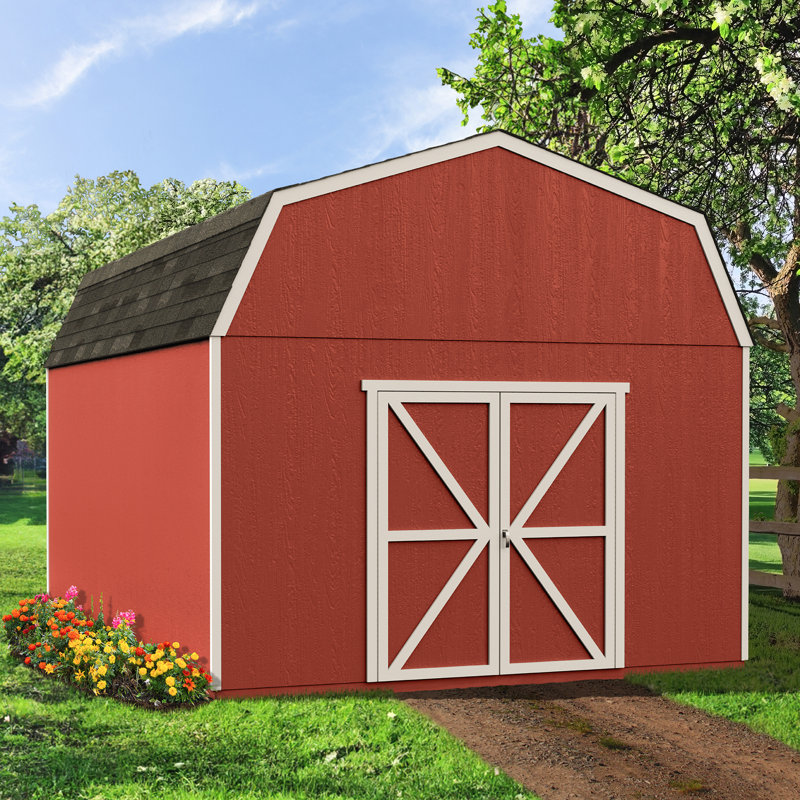 Hudson Wood Storage Shed, 12 ft. W x 20 ft. D, With Floor (DIY Installation), 12 ft. W x 20 ft. D, No, With Floor