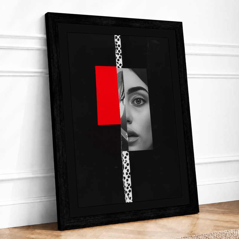 Divided Portrait Modern - Print, A1 - 84.1 x 59.4 cm, Black