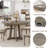 47" Round Dining Table for 4-6, Farmhouse Wooden Kitchen Table with Adjustable Legs-928328927
