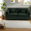 Canapé modulaire confortable en chenille avec méridienne moderne et confortable