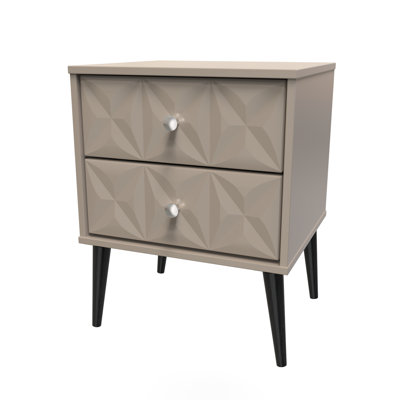 Carnlea 2 Drawer Bedside Cabinet (Ready Assembled)