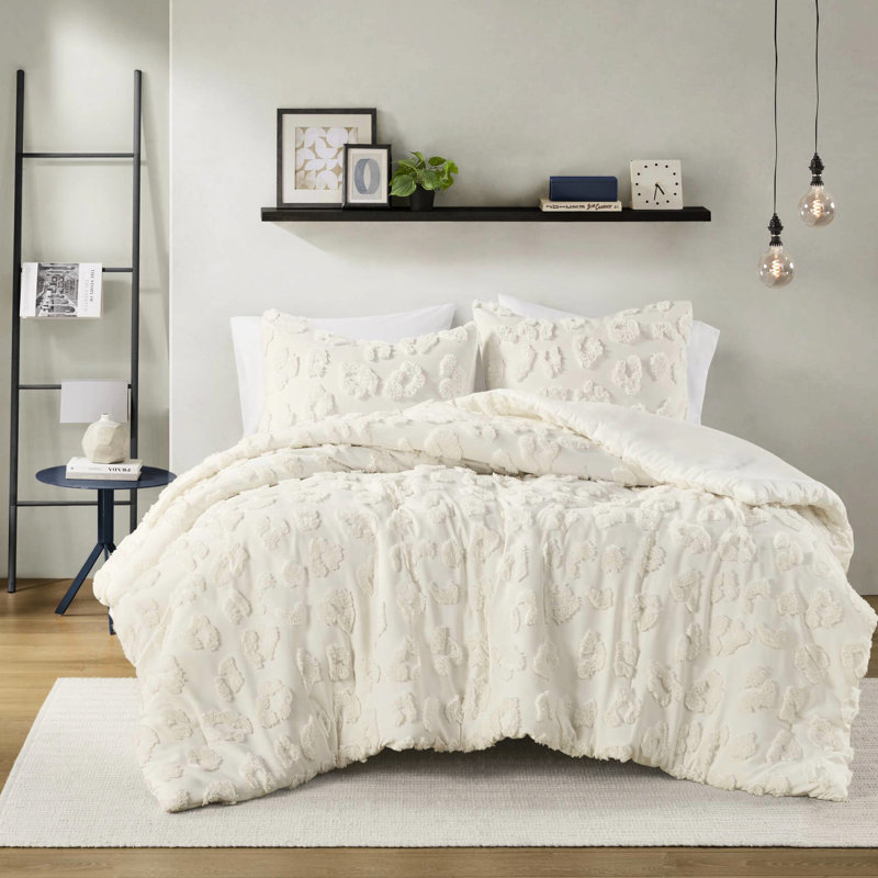 Housse de couette double / grand en chenille - motif animal, 2 taies décoratives, housse de couette en microfibre avec imprimé, texture douce