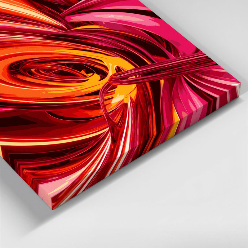 Art numérique sur toile, abstraction numérique 13, H 12 po x l 12 po