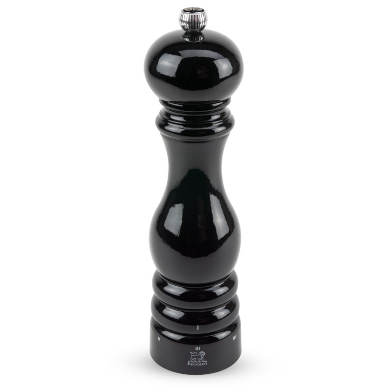 Paris u'Select Pepper Mill, Wood, Lacquer, 9 inch, Black 