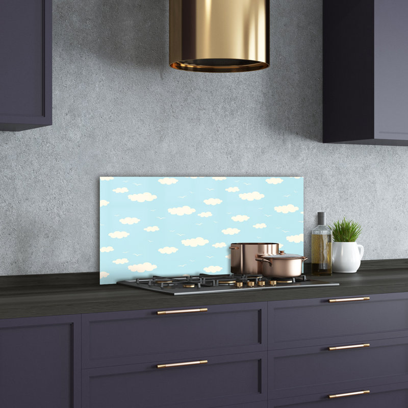Daisymay 50cm W x 100cm L Glass Peel and Stick Panel